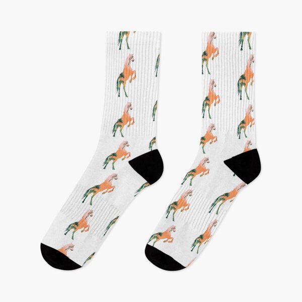 Item preview, Horse rearing in tropical palm tree tropical pink and green, for every horse lover! designed and sold by PICbyFemke.