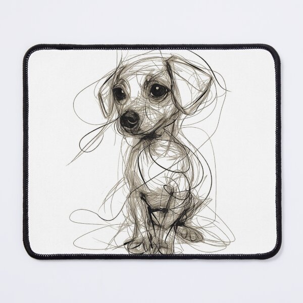 Item preview, Canine Contours: Whimsical Puppy Sketch designed and sold by dungeonwarriors.