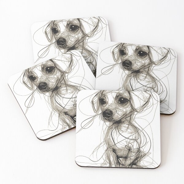 Item preview, Canine Contours: Whimsical Puppy Sketch designed and sold by dungeonwarriors.