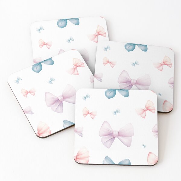 Item preview, Watercolor pastel bows pattern designed and sold by irashpi.