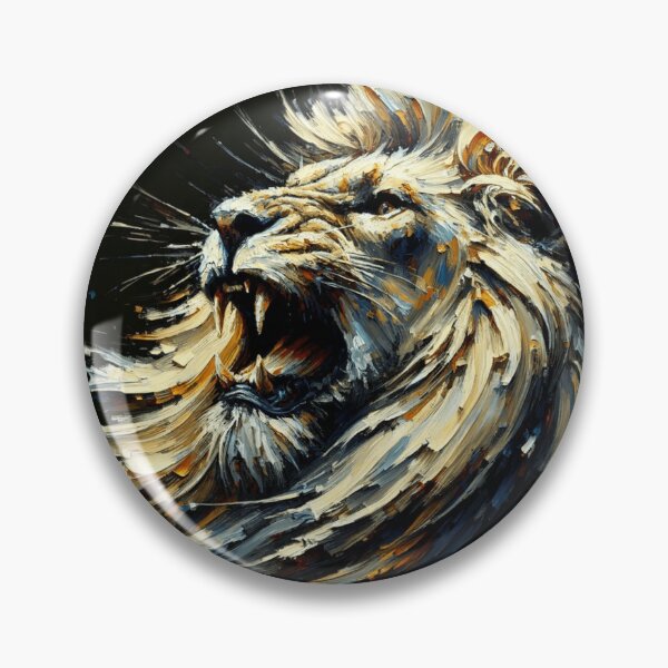 Item preview, Roaring lion in an expressive color explosion on a black background. designed and sold by NexusSales.