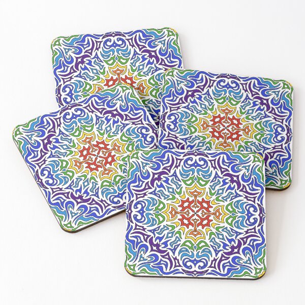 Item preview, Square Mandala (rainbow gradient 2) designed and sold by Smetankinaart.