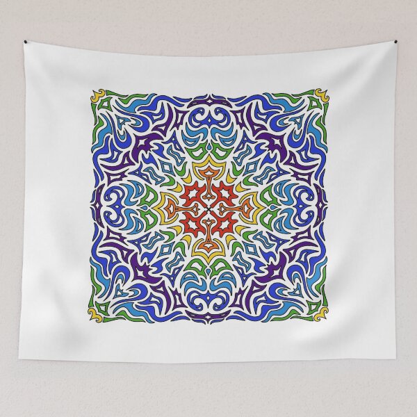 Item preview, Square Mandala (rainbow gradient 2) designed and sold by Smetankinaart.