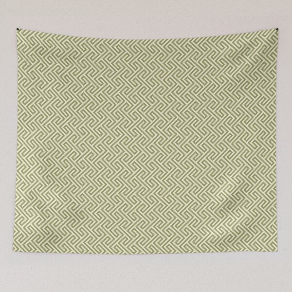 Item preview, Greek Geometric Pattern in Yellow Green designed and sold by Harmonish.