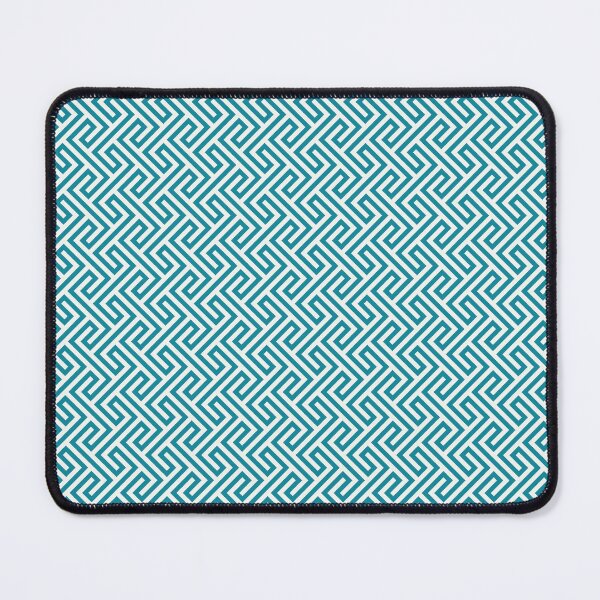 Item preview, Greek Geometric Pattern in Turquoise and White designed and sold by Harmonish.