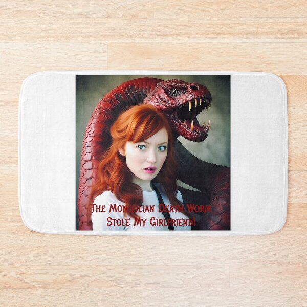 Item preview, Mongolian Death Worm Stole My Girlfriend! designed and sold by FatCatStudios.