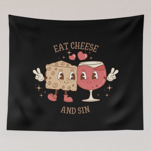 Item preview, Eat cheese and sin designed and sold by LuckyFamily.