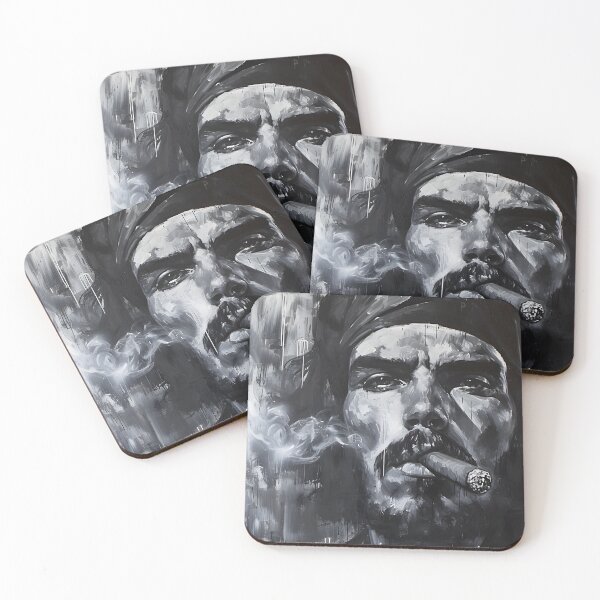 Item preview, Iconic Uprising- Monochromatic Revelry in the Revolutionary Aura of Che Guevara, A Dance with Cigar designed and sold by OlfactoART Studio.