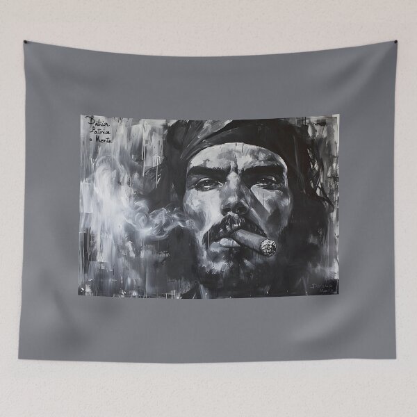Item preview, Iconic Uprising- Monochromatic Revelry in the Revolutionary Aura of Che Guevara, A Dance with Cigar designed and sold by OlfactoART Studio.