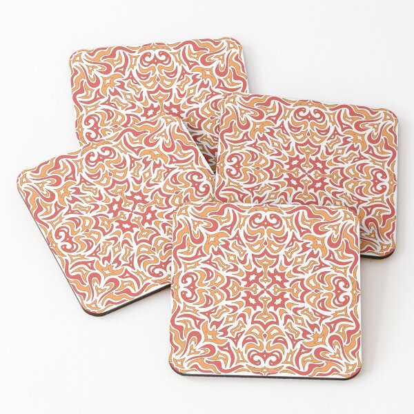 Item preview, Square Mandala (red and orange) designed and sold by Smetankinaart.