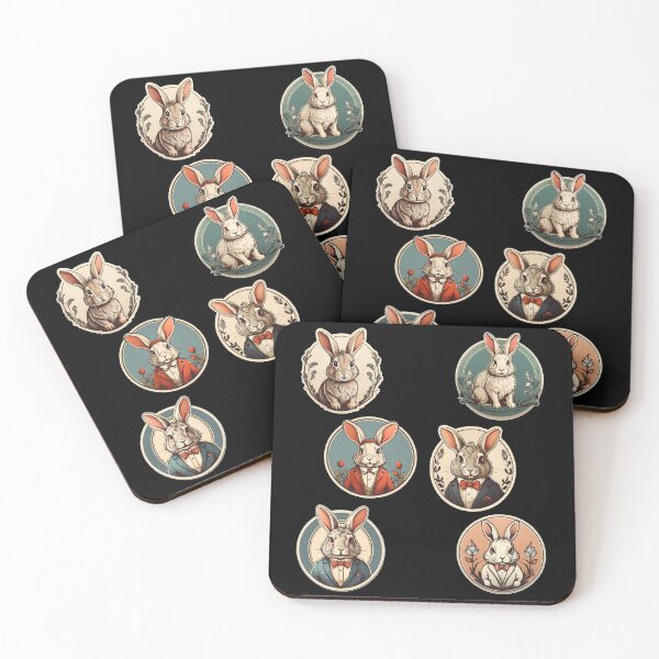 Item preview, Cute and elegant rabbits. designed and sold by duneArt.