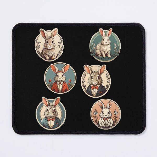 Item preview, Cute and elegant rabbits. designed and sold by duneArt.