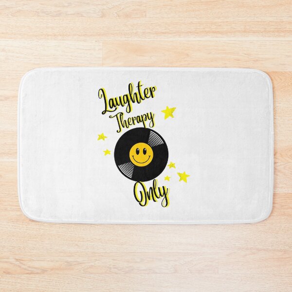 Item preview, Funny Laughter Therapy Only Vintage Vinyl Disc Smiling Emoji designed and sold by MotivaChic.