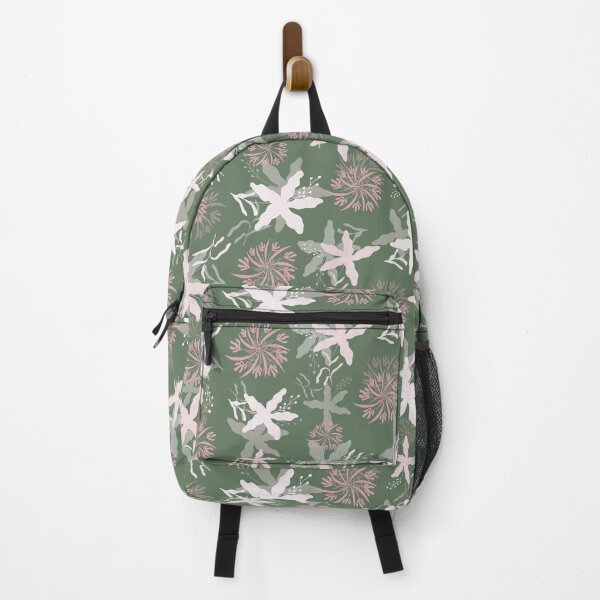 Item preview, Colourful pretty flowers - green and pink designed and sold by SerahO.