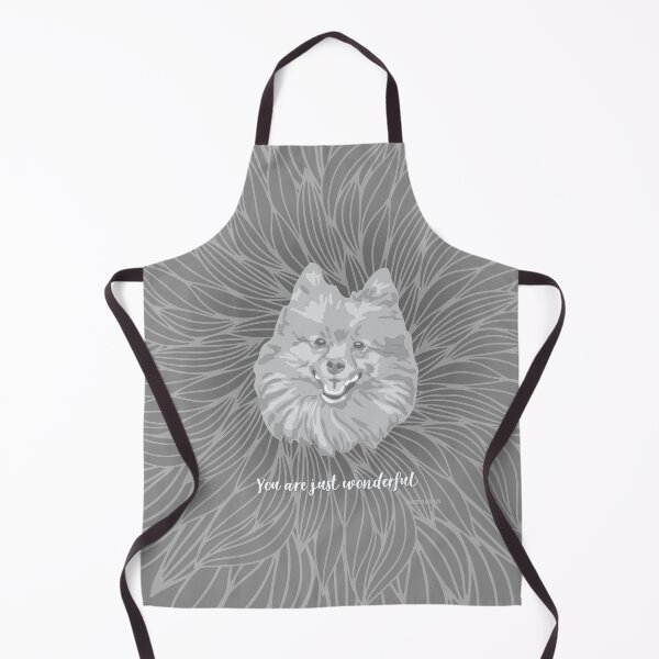 Item preview, Grey Smiling Pomeranian "You are just wonderful" 031301 designed and sold by DuFauna.