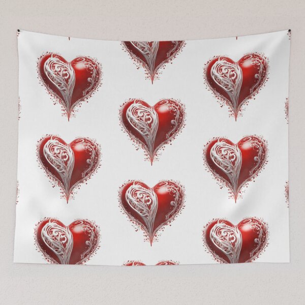 Item preview, Red decorated heart designed and sold by MyCraftForYOU.