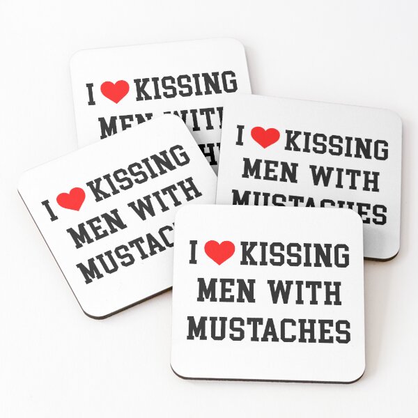 Item preview, I Heart Kissing Men With Mustaches designed and sold by Olivia Albright.