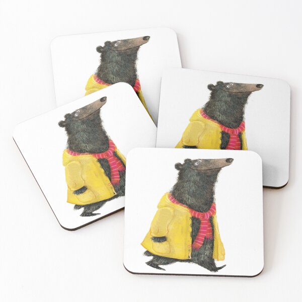 Item preview, teddy bear in a yellow raincoat designed and sold by MuciMuki.