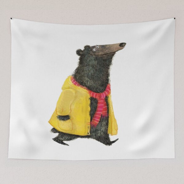 Item preview, teddy bear in a yellow raincoat designed and sold by MuciMuki.