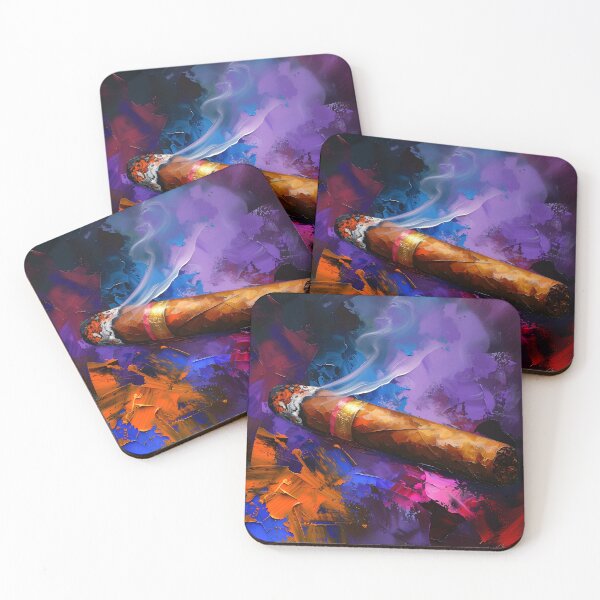 Item preview, Expressive Chromatics- Watercolor Poetry in Cigar's Vivid Dance AI Generated designed and sold by OlfactoART Studio.