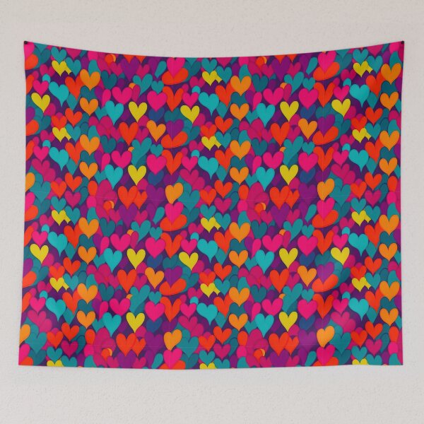 Item preview, Rainbow hearts designed and sold by PrettyPatternss.