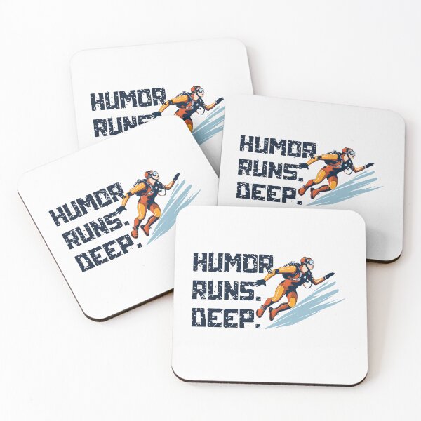 Item preview, Funny Humor Runs Deep Diving Men Professional Diver designed and sold by MotivaChic.