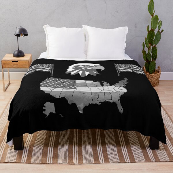 Item preview, USA Flag black designed and sold by I-TimeCrafted.