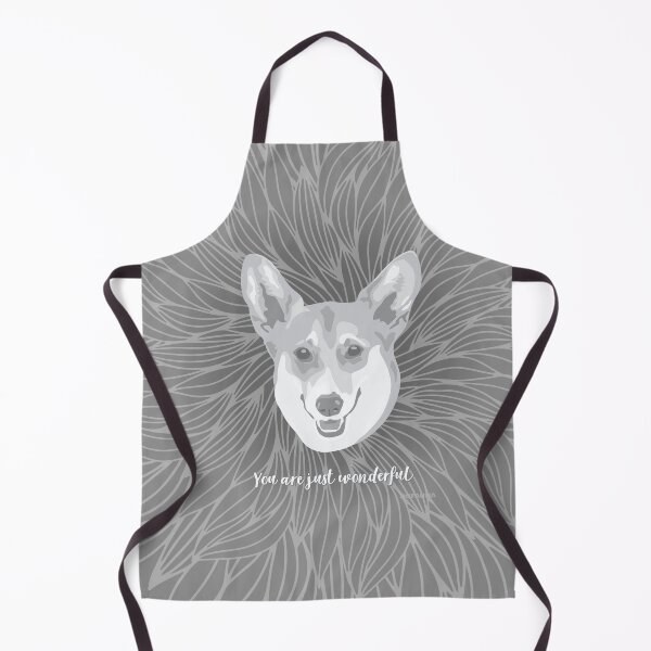 Item preview, Grey Smiling Corgi "You are just wonderful" 031301 designed and sold by DuFauna.