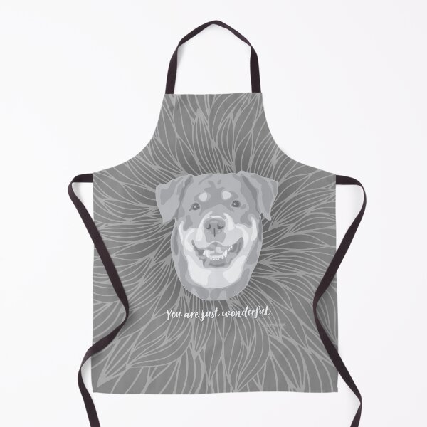 Item preview, Grey Smiling Rottweiler "You are just wonderful" 031301 designed and sold by DuFauna.