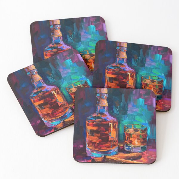 Item preview, Tango of Tones- A Whiskey-Cigar Impasto Celebration with Bold Strokes Generative AI designed and sold by OlfactoART Studio.
