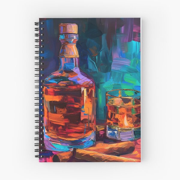 Artikelvorschau, Tango of Tones – Eine Whisky-Zigarren-Impasto-Feier mit Bold Strokes Generative AI entworfen und verkauft von OlfactoART Studio.