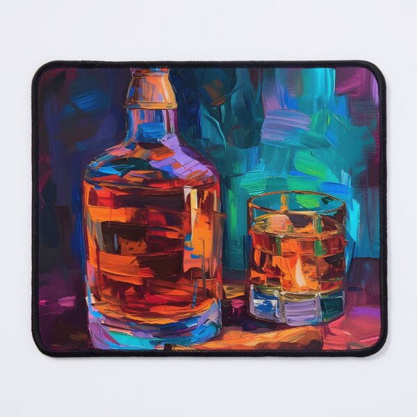 Item preview, Tango of Tones- A Whiskey-Cigar Impasto Celebration with Bold Strokes Generative AI designed and sold by OlfactoART Studio.