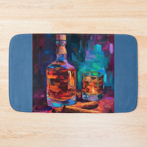 Artikelvorschau, Tango of Tones – Eine Whisky-Zigarren-Impasto-Feier mit Bold Strokes Generative AI entworfen und verkauft von OlfactoART Studio.