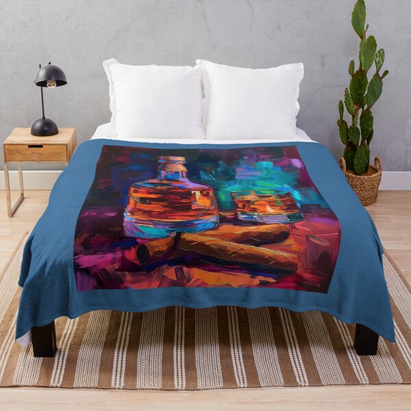 Item preview, Tango of Tones- A Whiskey-Cigar Impasto Celebration with Bold Strokes Generative AI designed and sold by OlfactoART Studio.