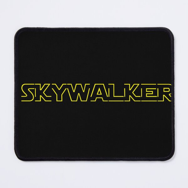 Vista previa del artículo con la obra «Texto amarillo de Skywalker», diseñado y vendido por WhiteShirtGuy.