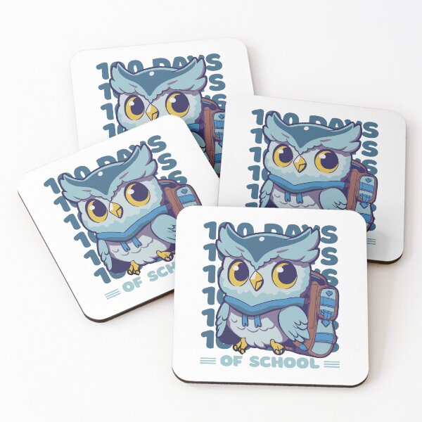 Item preview, 100 days of school typography featuring a Cute owl with a bagpack #2 designed and sold by XYDstore.