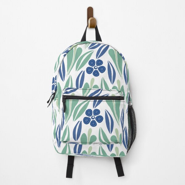 Item preview, Blue leaves pattern designed and sold by ChallaDesign.