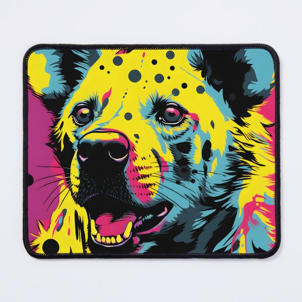 Item preview, Hyena portraits drawing. animal colorful. Animal throw pillow. designed and sold by formform.