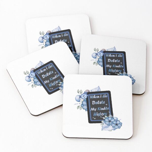 Item preview, when i die delete my kindle history blue  designed and sold by DijaCreations.