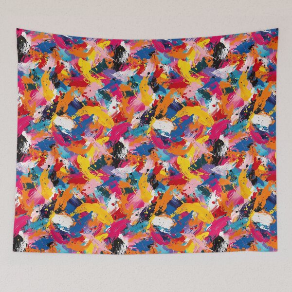 Item preview, Abstract Composition, Vibrant Brush, Seamless Pattern designed and sold by patternicco.