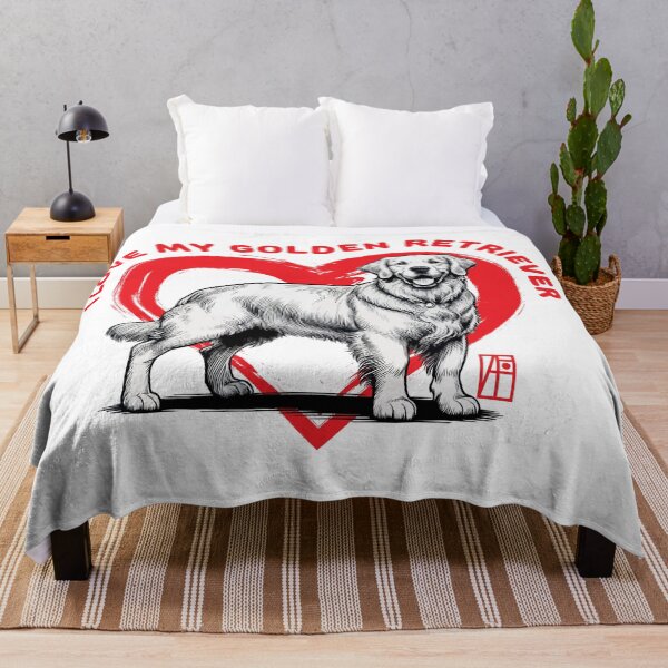 Item preview, I Love My Golden Retriever - I Love my dog - Hunting dog designed and sold by ArtProjectShop.