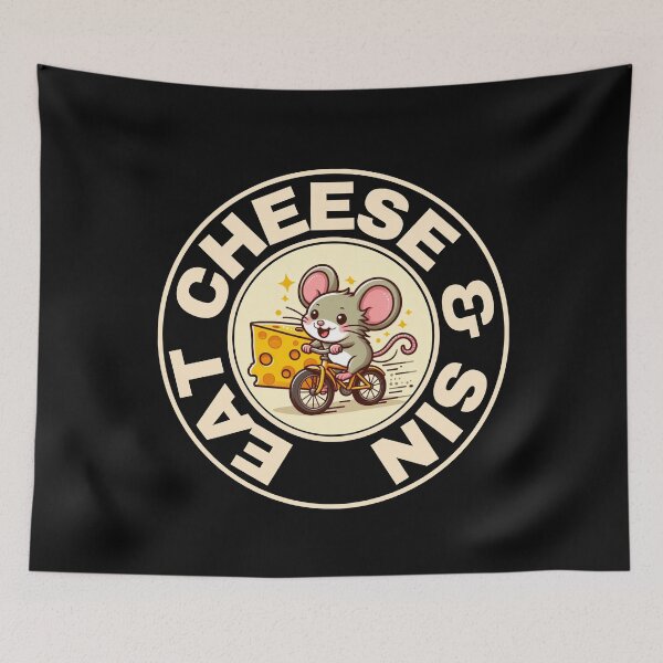 Item preview, Eat Cheese And Sin designed and sold by OnTheTrend.