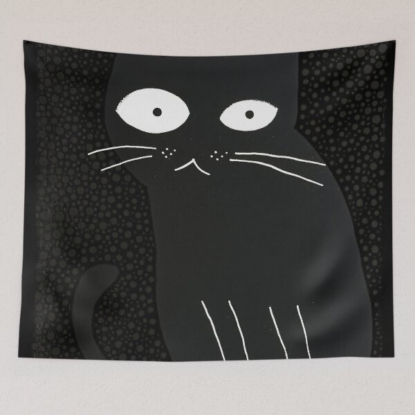 Item preview, Unsure Cat, Confused Cat Minimalist Black and White  designed and sold by PrintShangri-La.