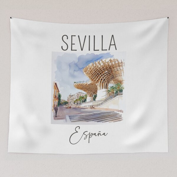 Item preview, Watercolor Design of Seville - Spain designed and sold by Sketch-Shack.