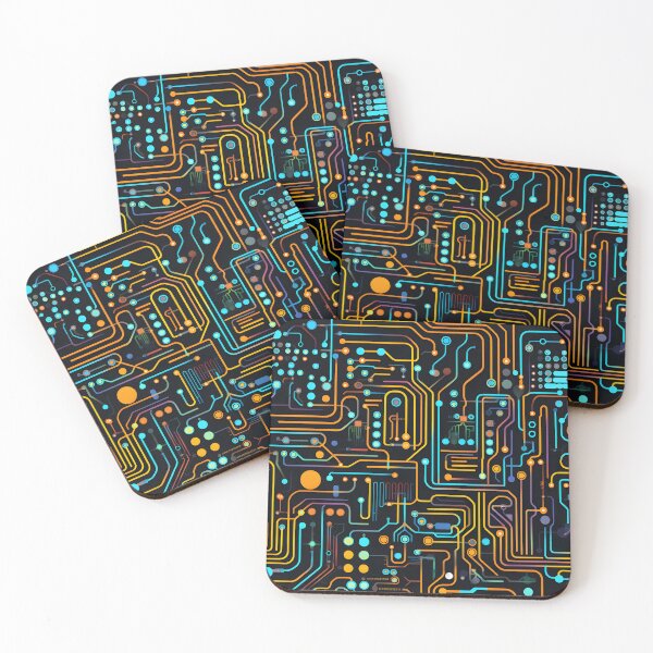 Item preview, Intricate Circuit Board Pattern designed and sold by Rokoyo Prints.