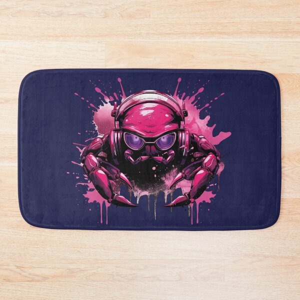 Item preview, Pink DJ crab - with headphones listening to music designed and sold by OdinsBigBeard.