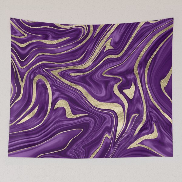 Item preview, Purple Black Gold Marble #1 (Photo of Foil Only - Not Reflective) designed and sold by Anita's & Bella's Art.