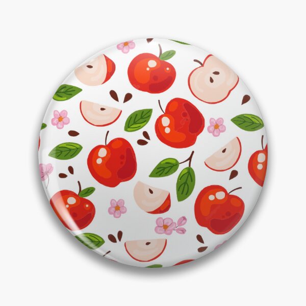 Item preview, Apple and Flower Pattern designed and sold by SweetDoodleBug.