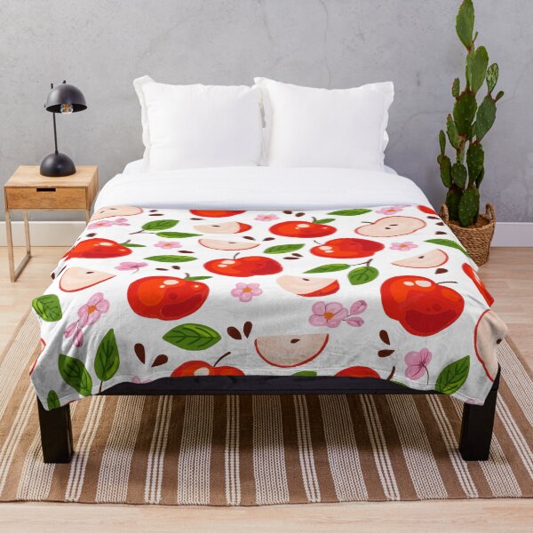 Item preview, Apple and Flower Pattern designed and sold by SweetDoodleBug.
