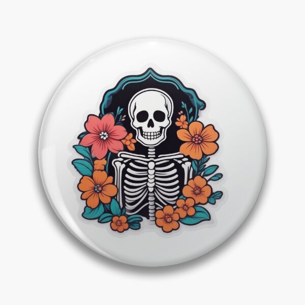 Item preview, Skeleton in flowers designed and sold by Lasirahas.